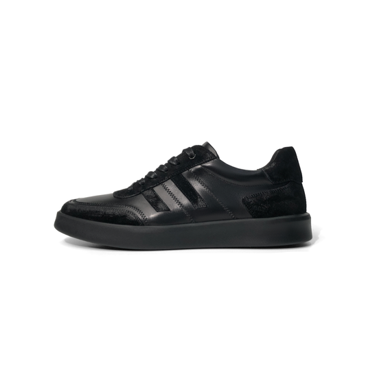 LAILE Contrast Dual Material Flat Thick Sole Business Casual Trainers