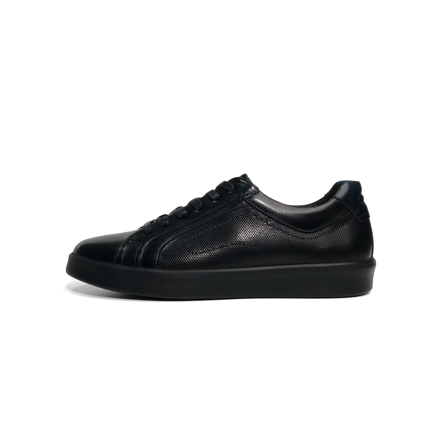 LAILE Mirror Polished Perforated Side Panel Platform Business Sneakers