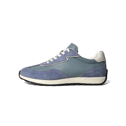LAILE Tri-Tone Suede & Smooth Leather Flat Retro Trainers
