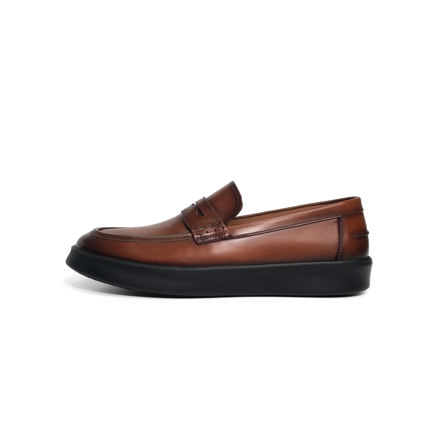 LAILE Hand Antiqued Penny Slip-On Loafers