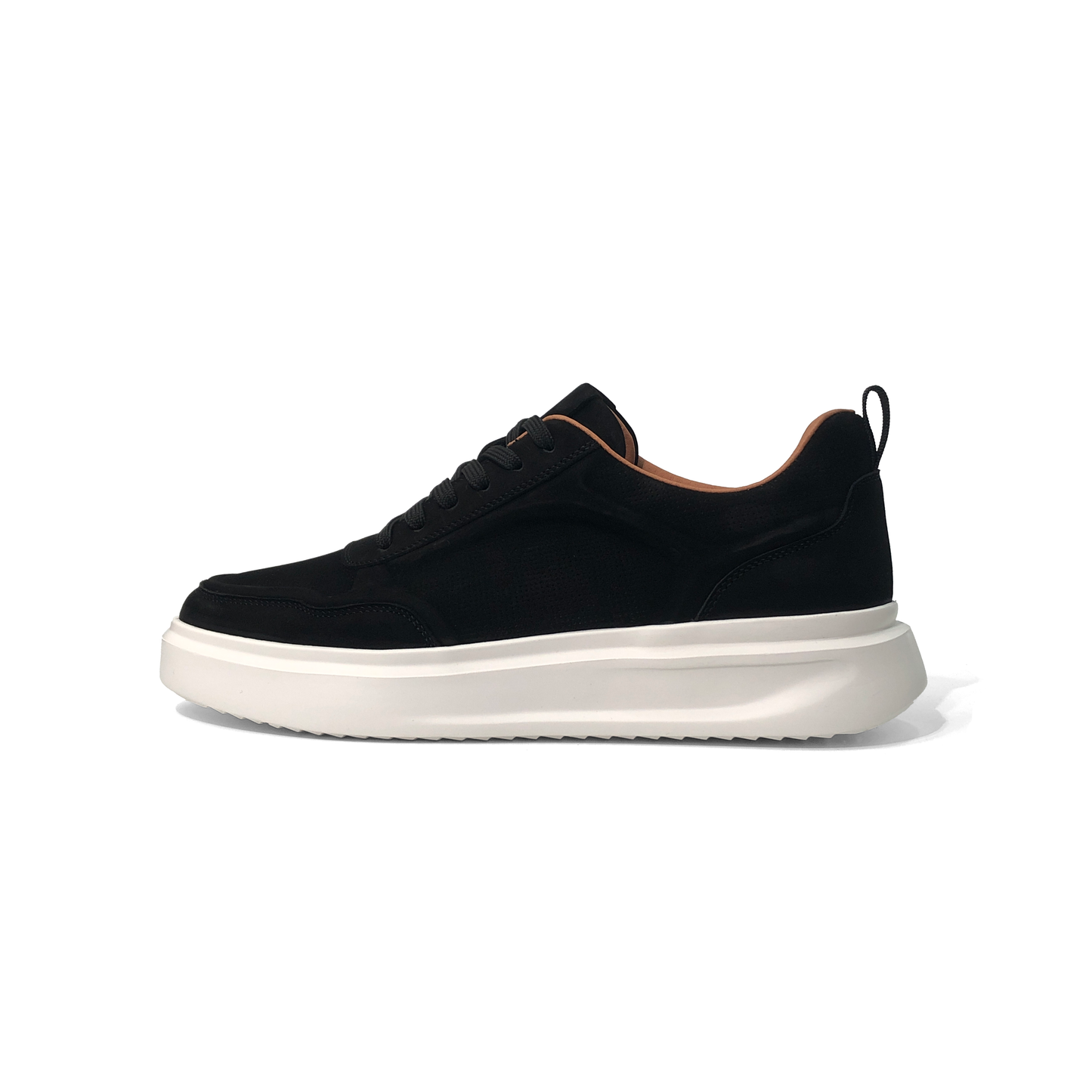 LAILE Matte Nubuck Suede Minimal Platform Skate Sneakers