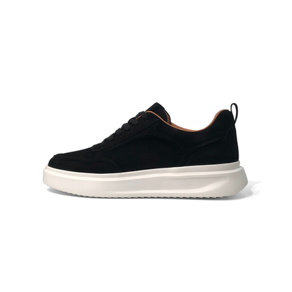 LAILE Matte Nubuck Suede Minimal Platform Skate Sneakers