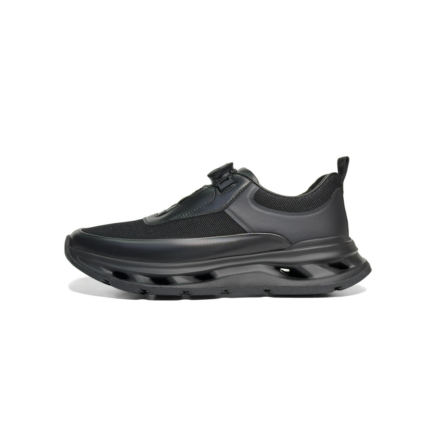 LAILE 2025 New Model Rotating Buckle Men’s Shoes, Thick Sole, Breathable, Casual Athletic Sneakers.
