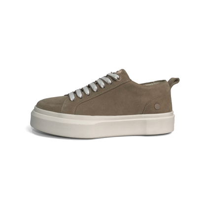 LAILE Matte Nubuck Suede Double Stack Platform Skate Sneakers