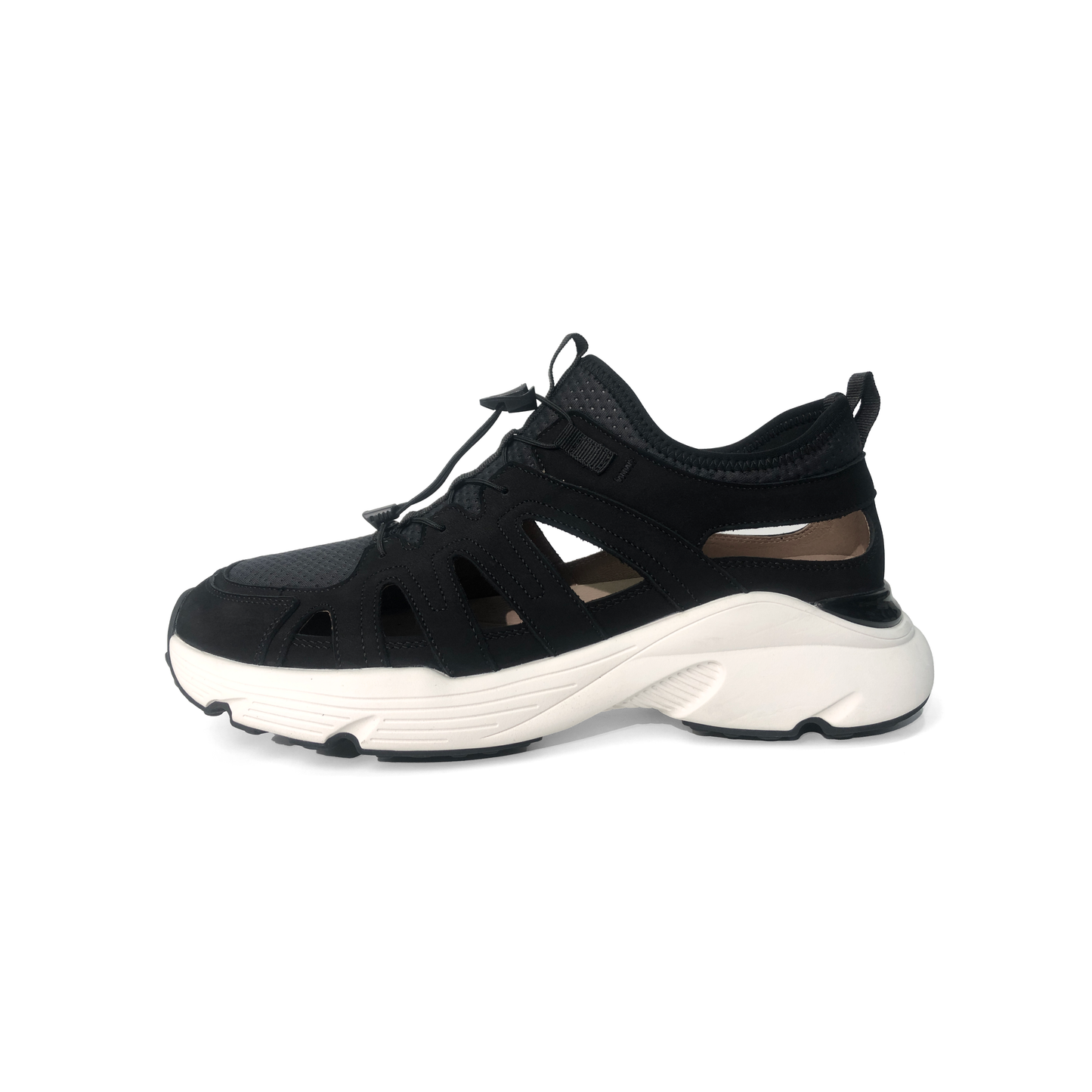 LAILE Cutout Leather Mesh Hybrid Sport Sandal Sneakers