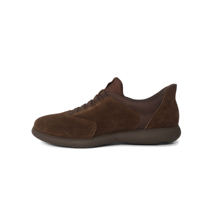 LAILE Matte Nubuck Stretch Mesh Slip-On Loafers