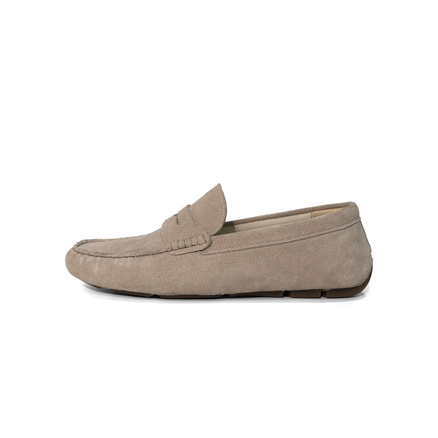 LAILE Matte Nubuck Penny Moc Toe Slip-On Driving Loafers