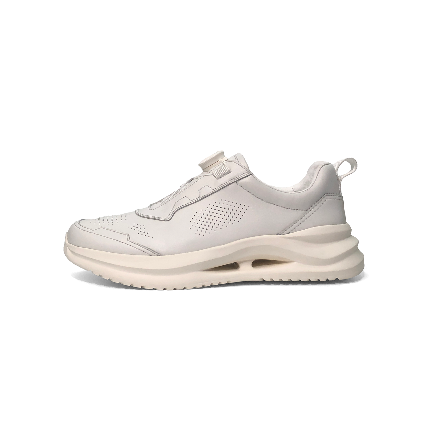 LAILE Polished Full Grain Leather Air Cushion Walking Sneakers