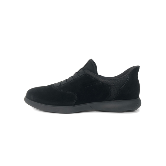 LAILE Matte Nubuck Stretch Mesh Slip-On Loafers