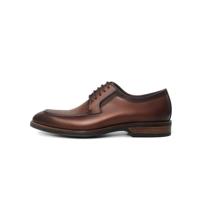 LAILE Gradient Antiqued Calfskin Four-Eye Lace-Up Derby Shoe