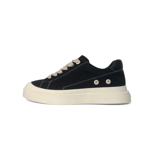 LAILE Thick Corduroy Canvas Platform Skate Sneakers
