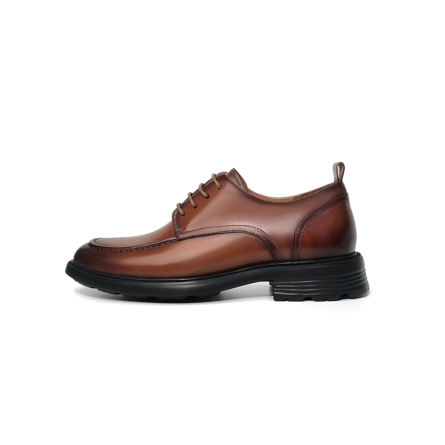 LAILE Hand Gradient Burnished Split Apron Derby Dress Shoes
