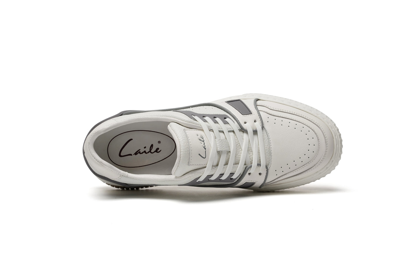 LAILE RetroCraft Leather Low-Top Sneakers for Men – Minimalist Design, Soft Comfort, Everyday Versatility