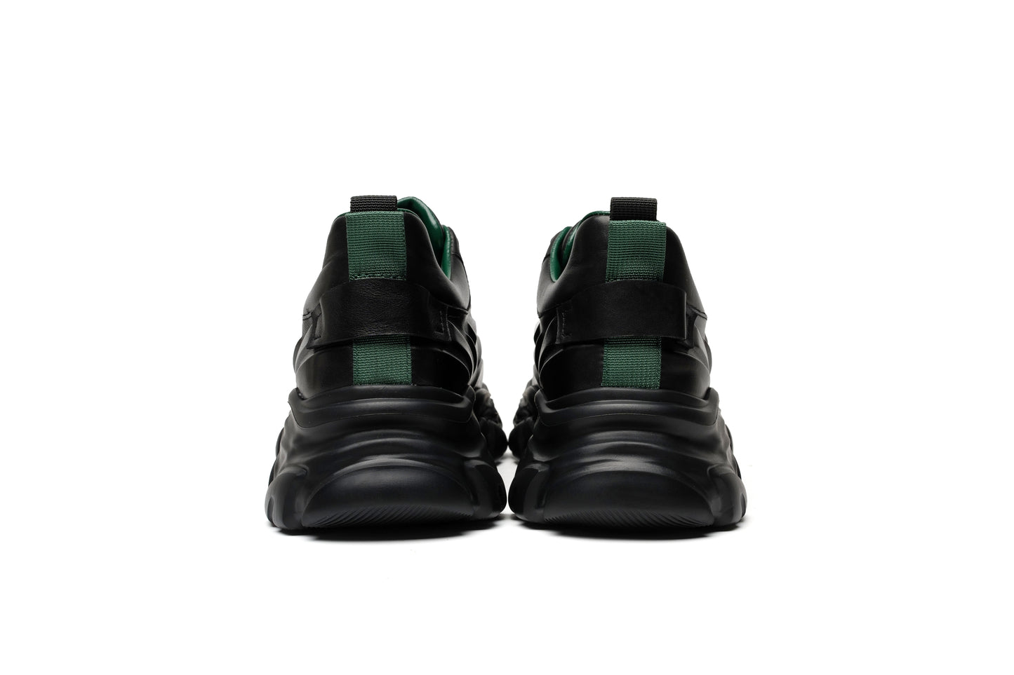 LAILE PhantomWave Leather Sneakers – Sculpted Sole, Futuristic Street Design