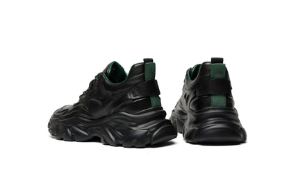 LAILE PhantomWave Leather Sneakers – Sculpted Sole, Futuristic Street Design