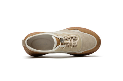 LAILE Men's Low-Top Casual Shoes - Made with Mesh Fabric and Top-Grain Cowhide, Breathable and Versatile