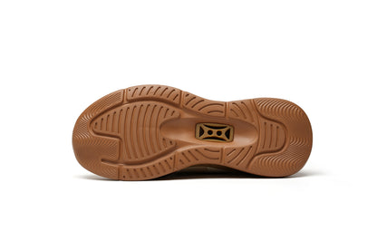 LAILE Men's Low-Top Casual Shoes - Made with Mesh Fabric and Top-Grain Cowhide, Breathable and Versatile