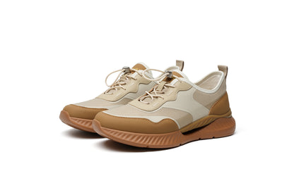 LAILE Men's Low-Top Casual Shoes - Made with Mesh Fabric and Top-Grain Cowhide, Breathable and Versatile