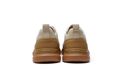 LAILE Men's Low-Top Casual Shoes - Made with Mesh Fabric and Top-Grain Cowhide, Breathable and Versatile