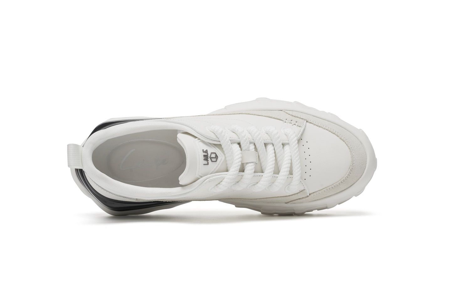 LAILE Urban Form Sneakers – Sculpted Sole, Monochrome Statement