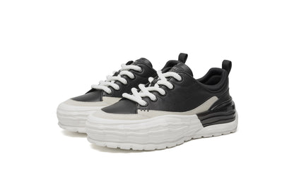 LAILE Urban Form Sneakers – Sculpted Sole, Monochrome Statement