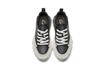 LAILE Urban Form Sneakers – Sculpted Sole, Monochrome Statement
