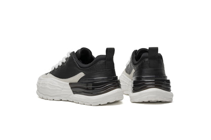 LAILE Urban Form Sneakers – Sculpted Sole, Monochrome Statement