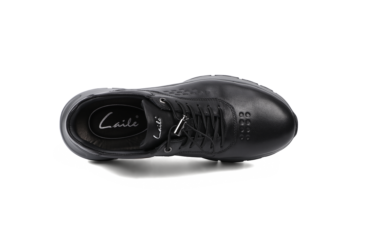 LAILE UrbanEase Men’s Leather Mesh Sneakers – Lightweight, Breathable, Shock-Absorbing Comfort for Everyday City Living