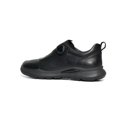 LAILE 2025 New Model Rotating Buckle Men’s Shoes, Soft Genuine Leather Upper, Business-Style Sneakers.