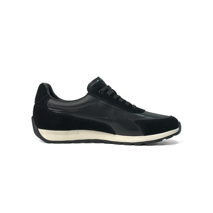 LAILE Dual Material Suede & Polished Leather Vintage Platform Trainers