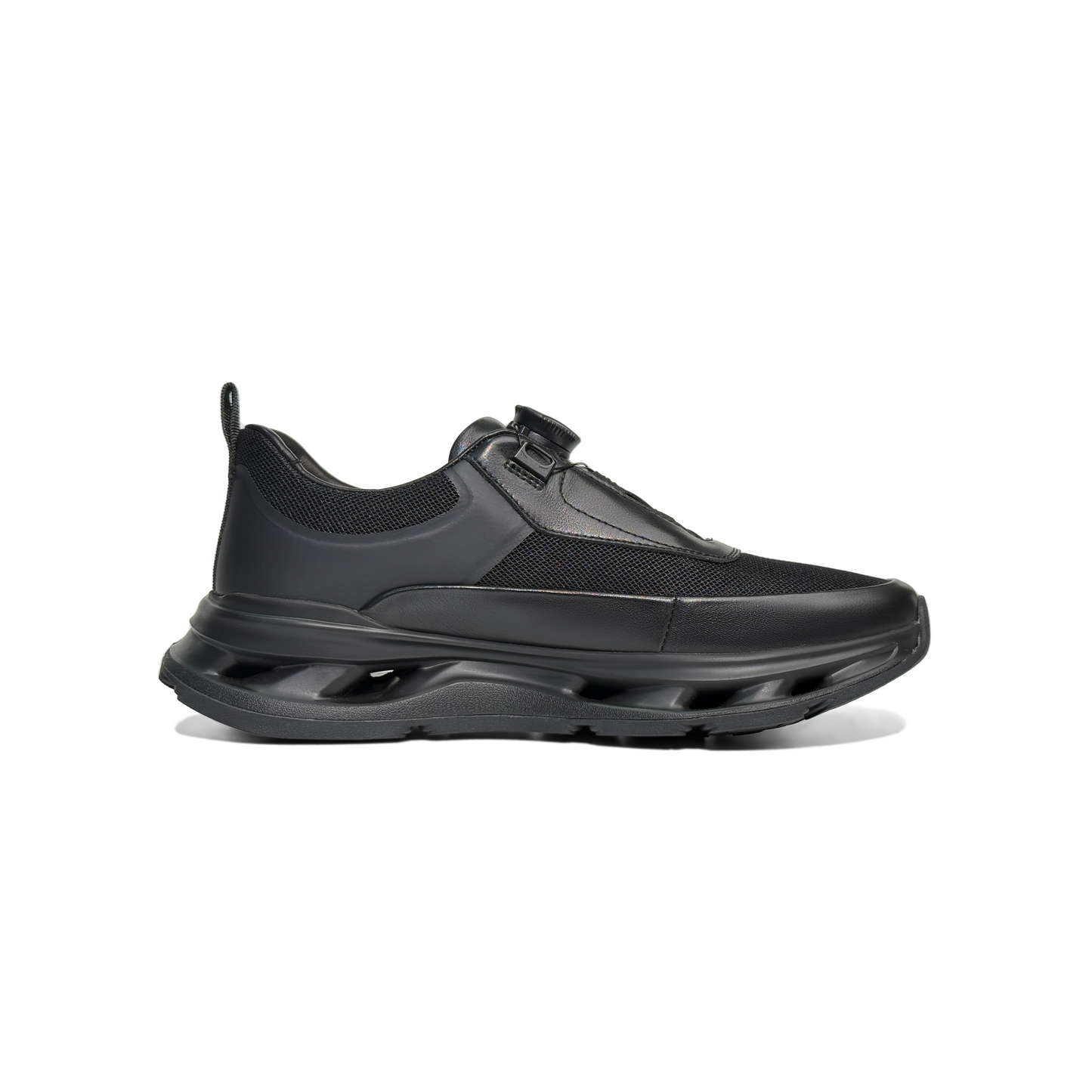 LAILE 2025 New Model Rotating Buckle Men’s Shoes, Thick Sole, Breathable, Casual Athletic Sneakers.