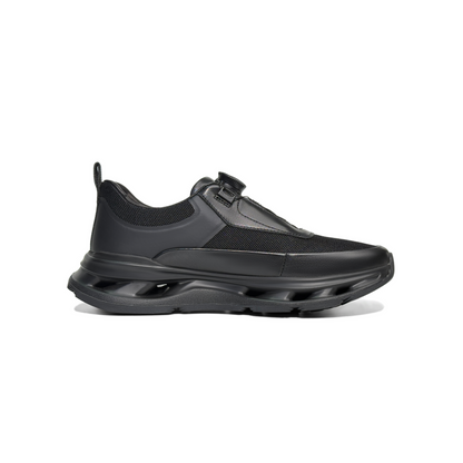 LAILE 2025 New Model Rotating Buckle Men’s Shoes, Thick Sole, Breathable, Casual Athletic Sneakers.