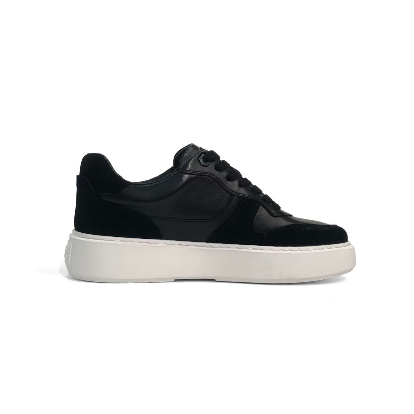 LAILE Hybrid Smooth Leather & Matte Nubuck Platform Skate Sneakers