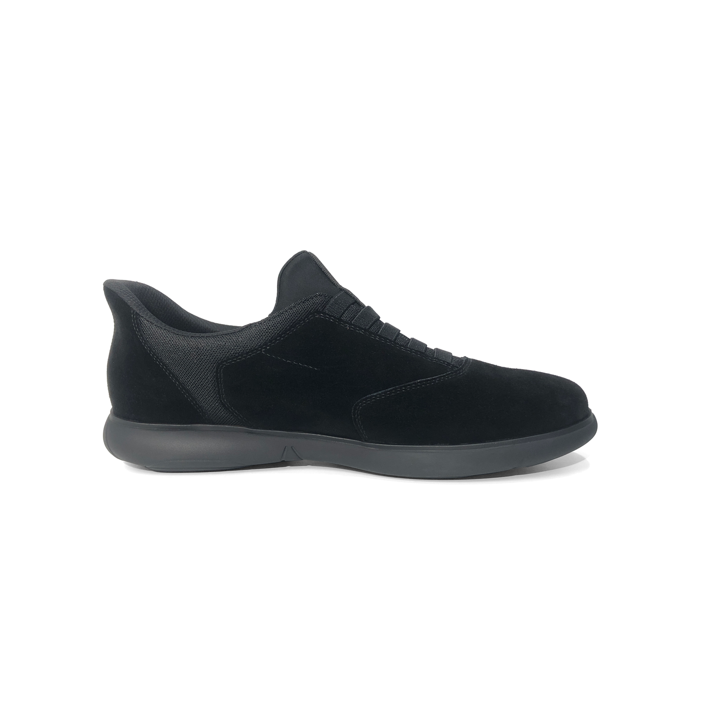 LAILE Matte Nubuck Stretch Mesh Slip-On Loafers