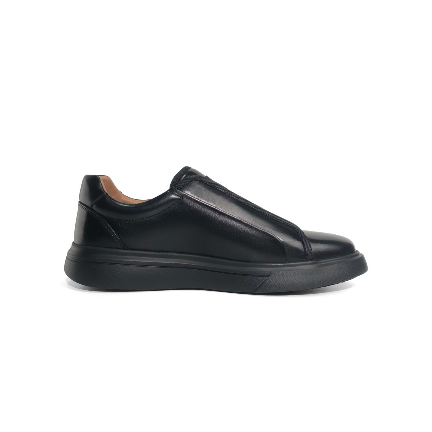 LAILE Polished Calfskin No-Lace Low Top Board Shoes