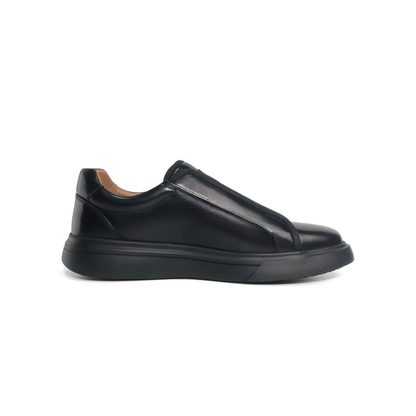 LAILE Polished Calfskin No-Lace Low Top Board Shoes