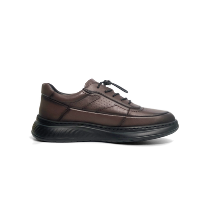 LAILE Breathable Punch Detail Leather Casual Shoes