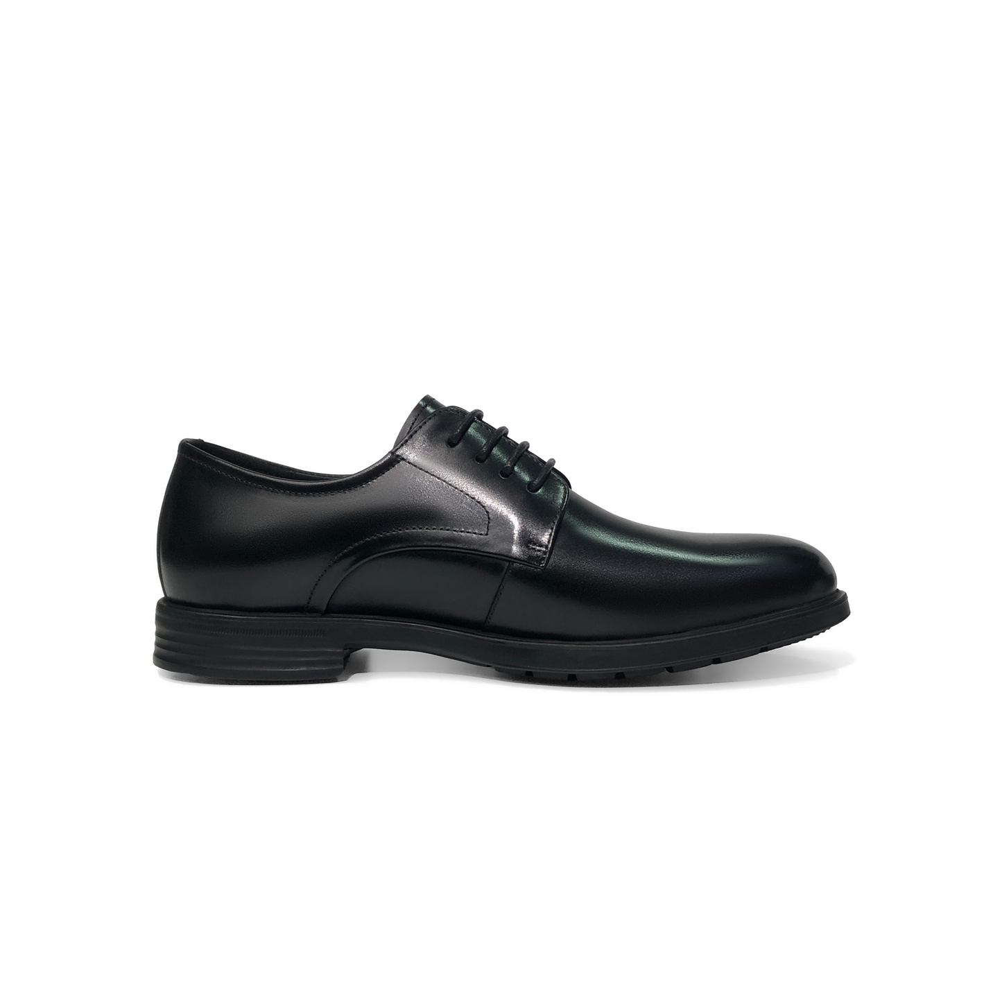 LAILE Mirror Polished Plain Toe Derby Dress Shoes
