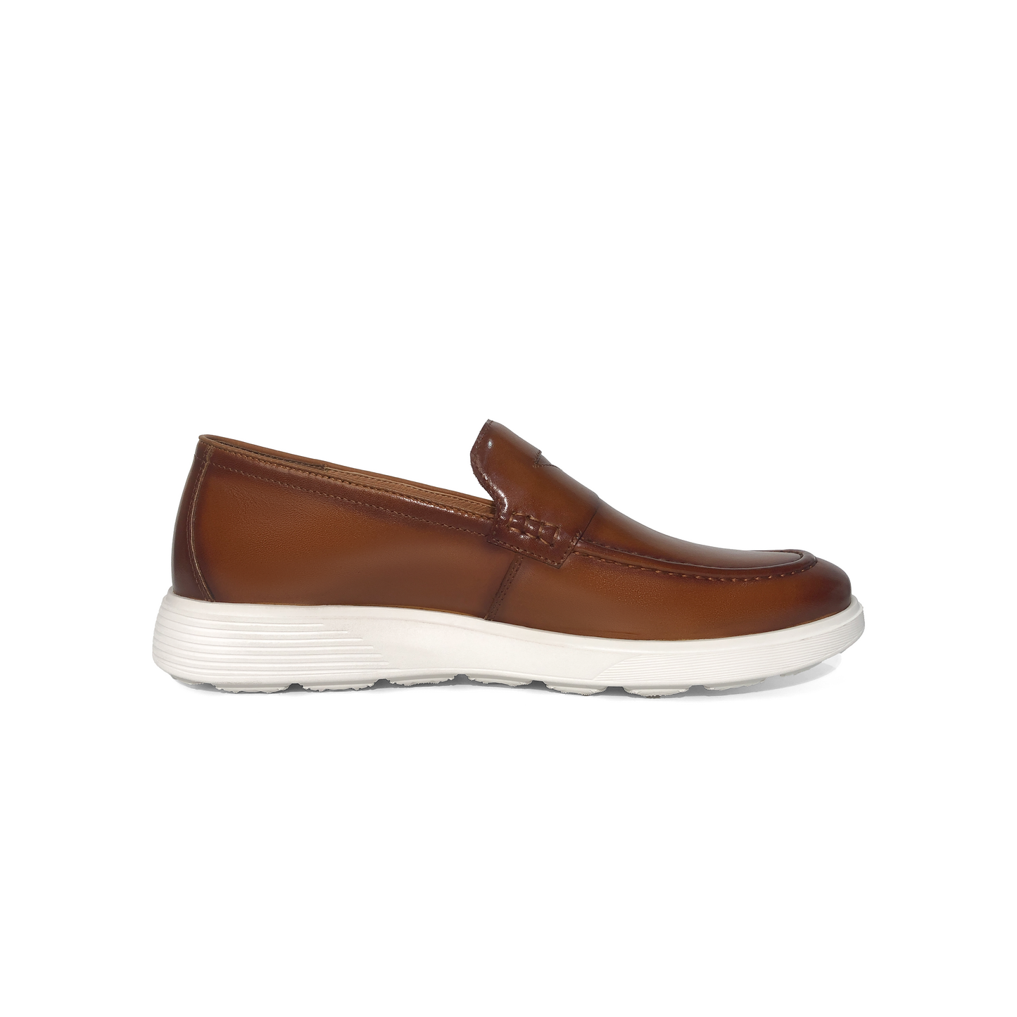 LAILE Gloss Burnished Penny Loafer Slip-On Trainers