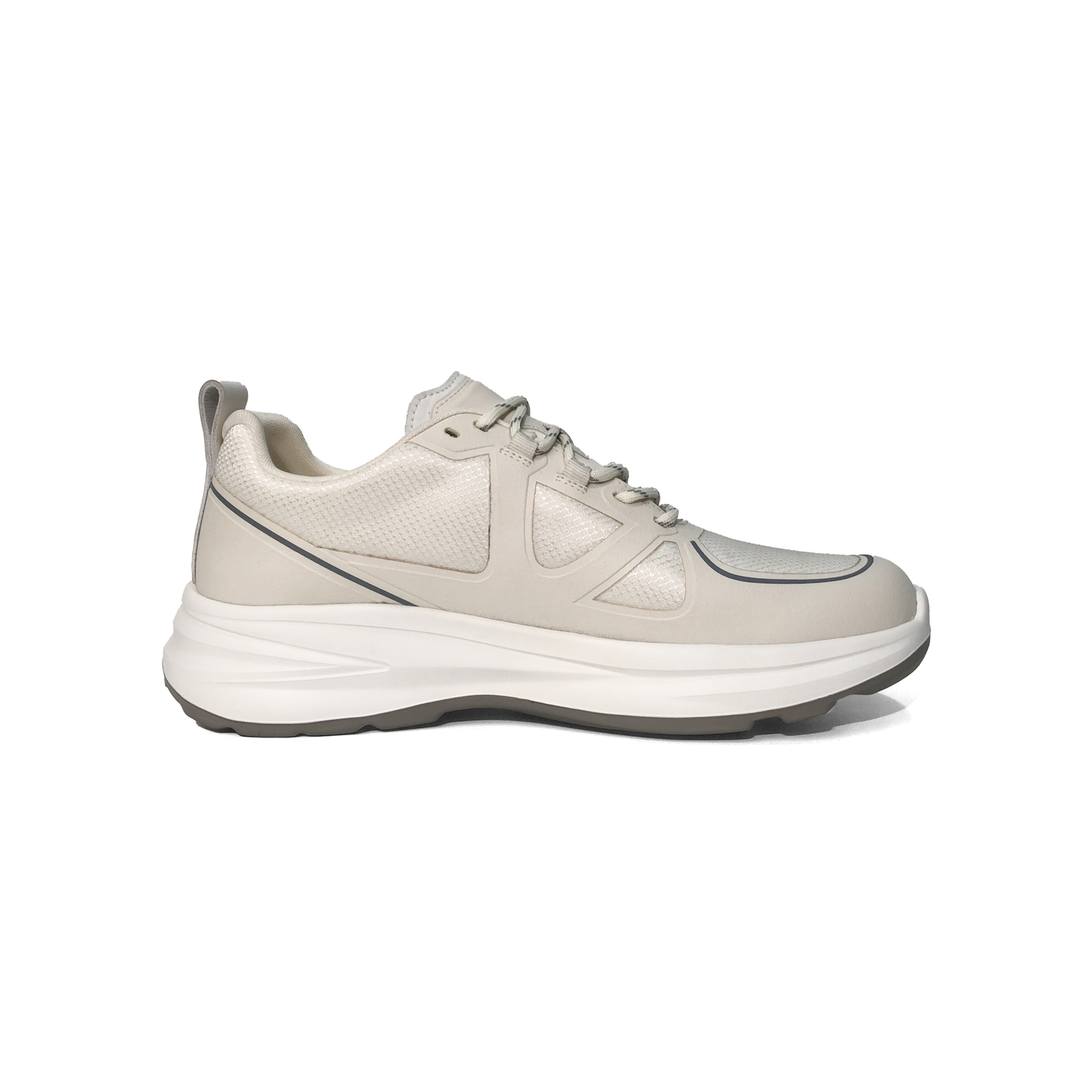 LAILE Breathable Knit Mesh Reflective Outline Platform Walking Trainers