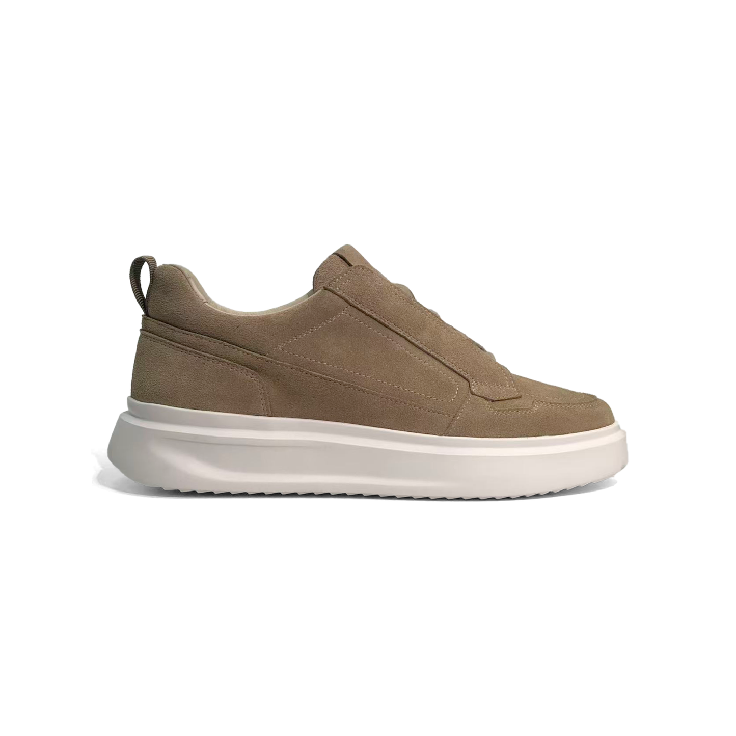 LAILE Matte Nubuck Laceless Slip-On Platform Skate Sneakers