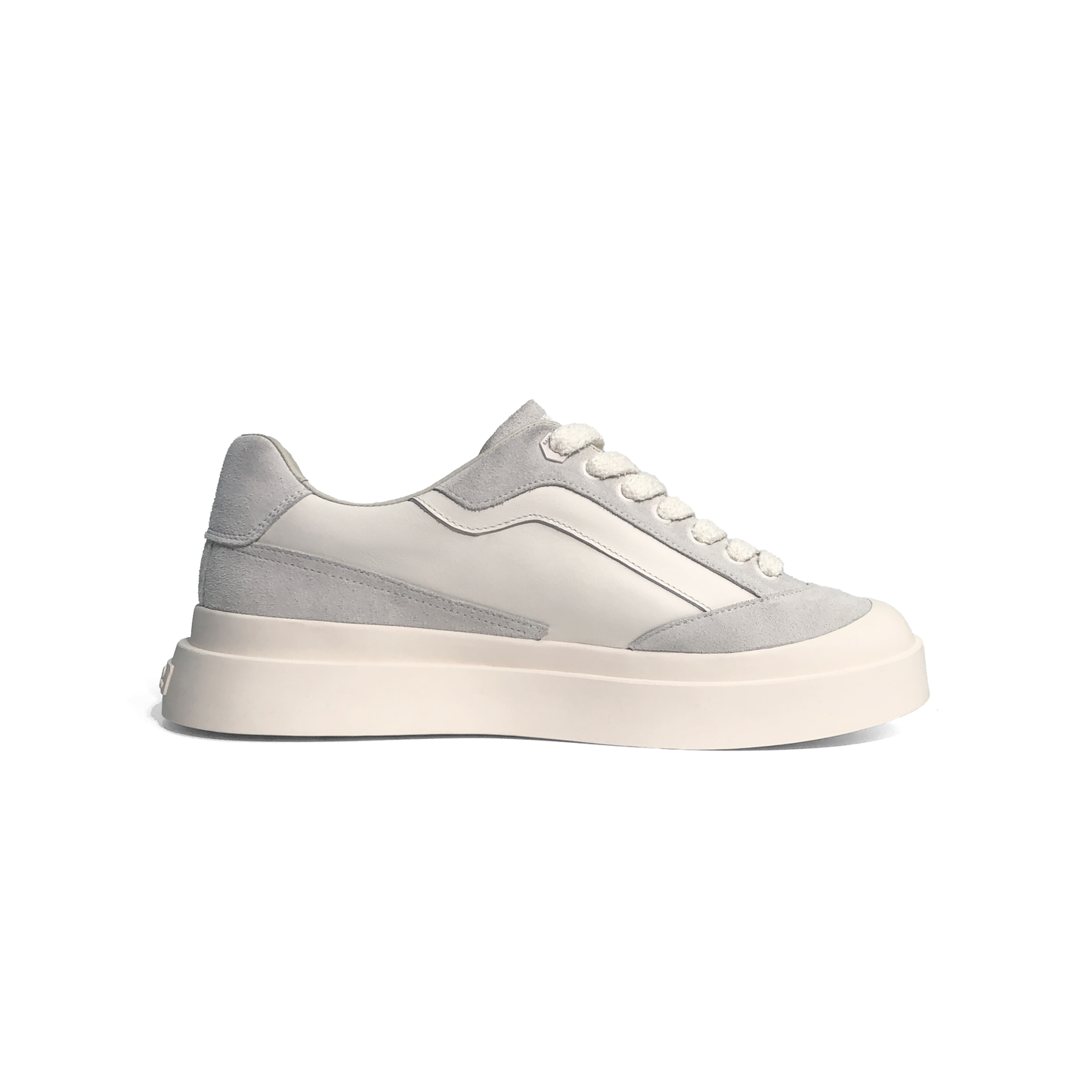 LAILE Tri-Tone Mixed Material Platform Skate Sneakers