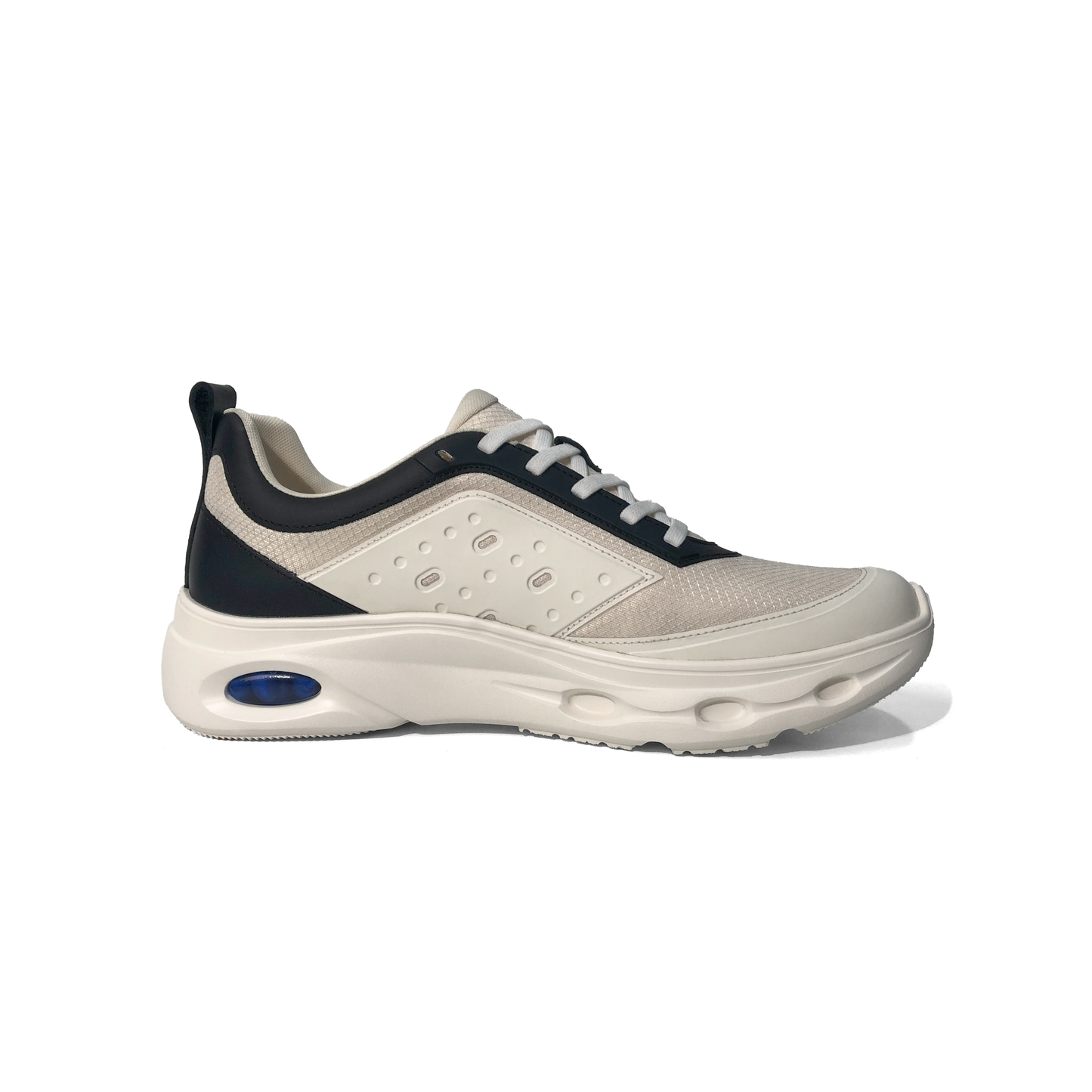 LAILE Breathable Woven Mesh Dual Tone Cutout Vent Platform Trainers