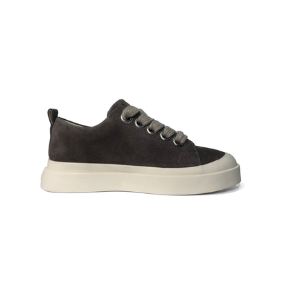 Laile Minimal Retro Suede Stacked Platform Sneaker 