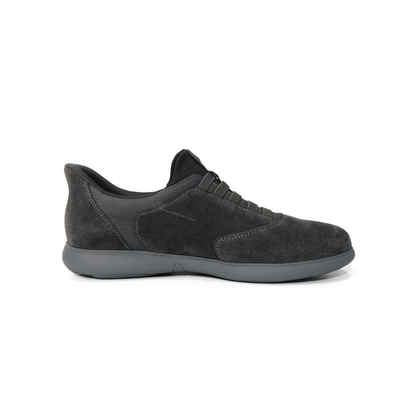 LAILE Matte Nubuck Stretch Mesh Slip-On Loafers