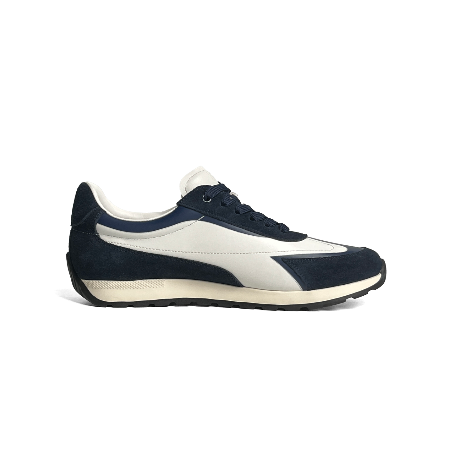 LAILE Dual Material Suede & Polished Leather Vintage Platform Trainers