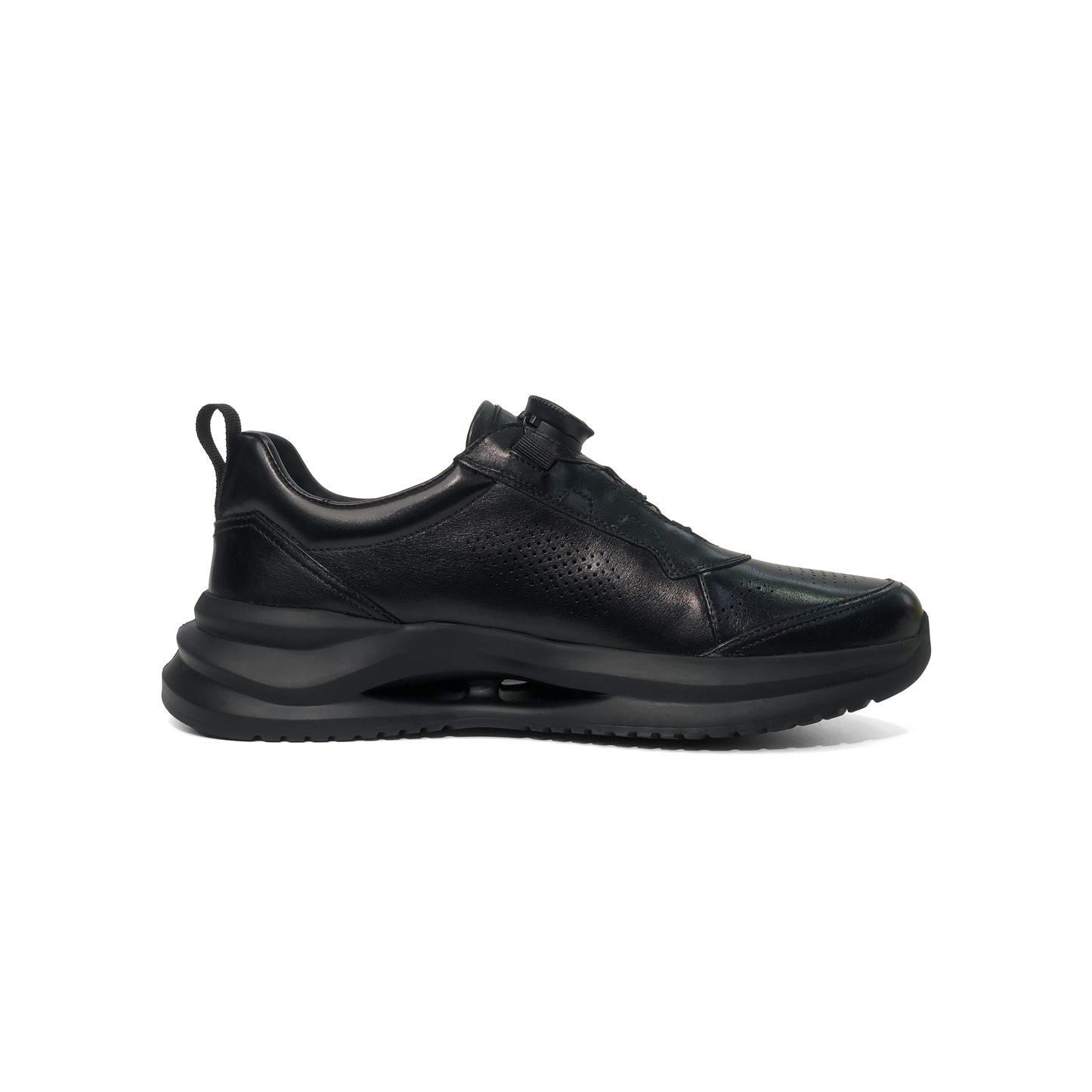 LAILE Polished Full Grain Leather Air Cushion Walking Sneakers