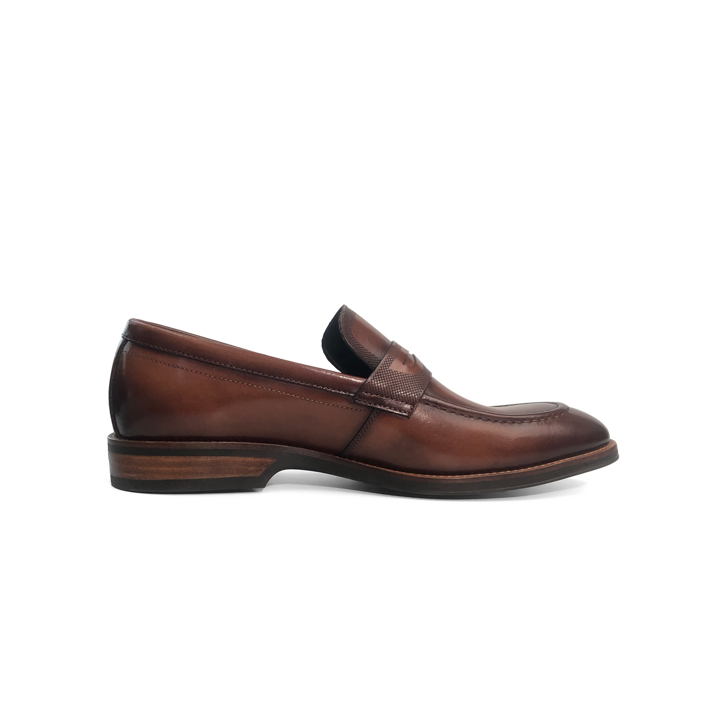 LAILE High Gloss Hand Polished Penny Slip-On Loafers