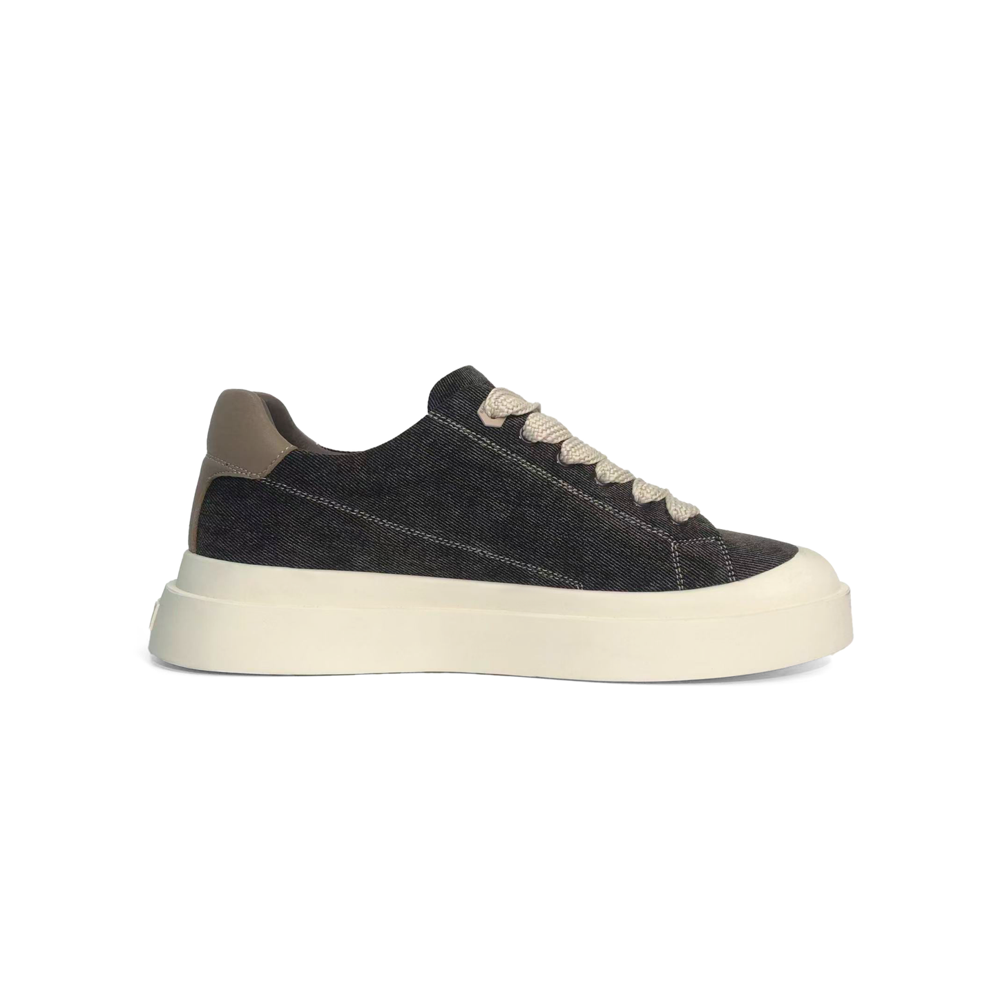 LAILE Heavy Raw Denim Canvas Platform Skate Sneakers