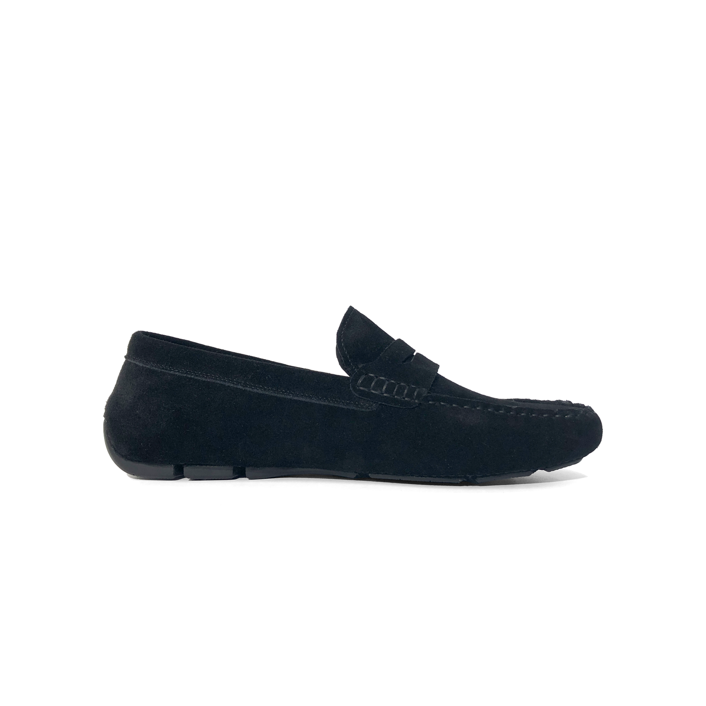 LAILE Matte Nubuck Penny Moc Toe Slip-On Driving Loafers